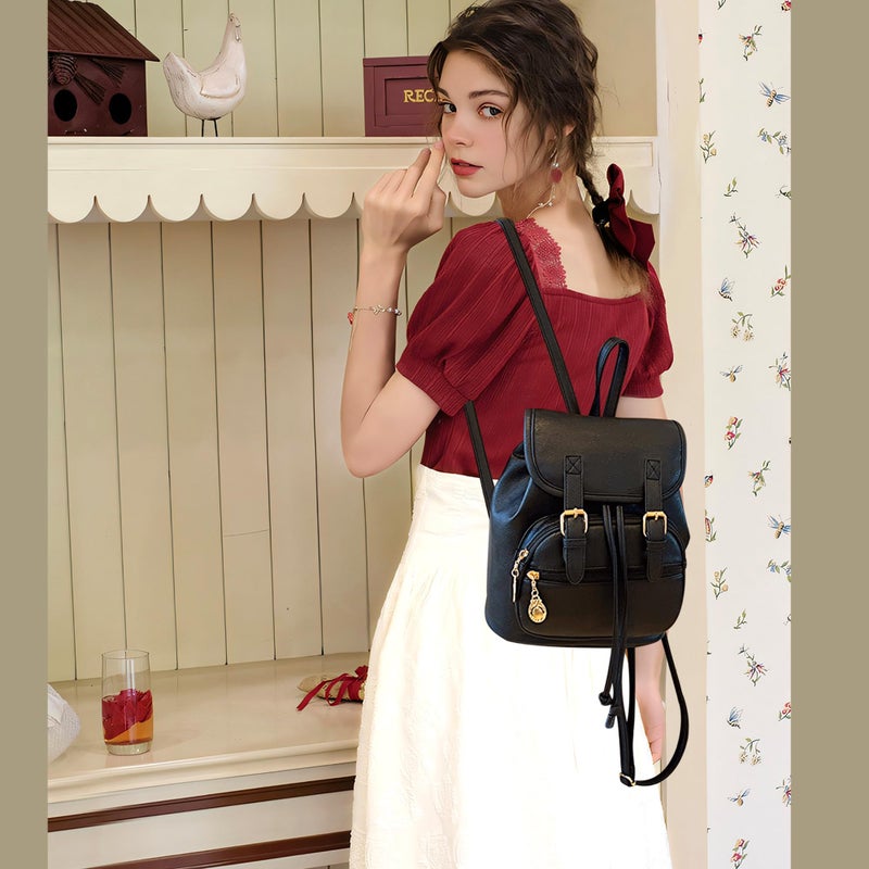 Dora & Liz Mini Backpack Purse for Women Leather Fashion Cute Small Backpacks Lightweight Travel Ladies Shoulder Bags - Image 2